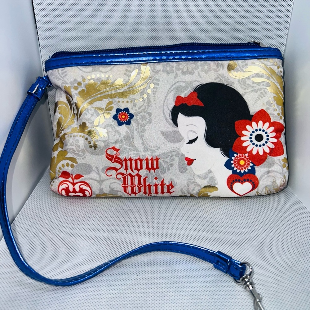 Soho Snow White Blue and Gold Clutch
